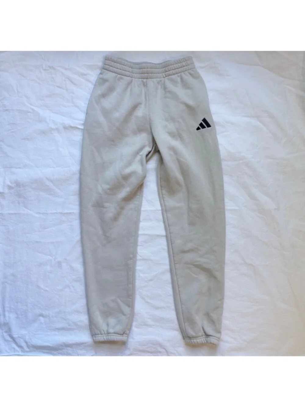 Adidas Boys Beige Hoodie Jogger Essential Small Logo Fleece Set size M 10-12